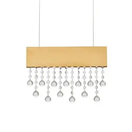 Wisząca lampa kryształowa OLEVIRA LE45145 LED 20W 3500K ściemnialna złota