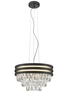 LAMPA wisząca NAICA P0525-04A-P7D7 Zumaline kryształowa OPRAWA glamour crystal zwis czarny złoty