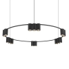 Lampa wisząca nad wyspę GENESIS ML0376 tubki metalowe czarne