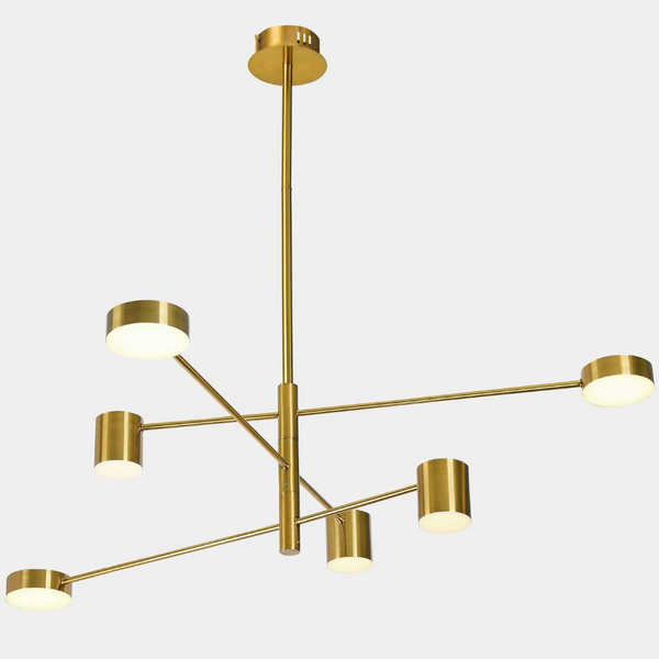 Lampa sufitowa REMDAL PND-16374-6-COP-GD-4K LED 36W 4000K sticks złote