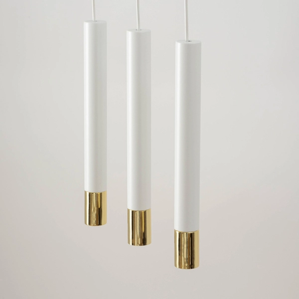 Wisząca lampa pokojowa Sopel Grand 33388 listwa do holu biała złota