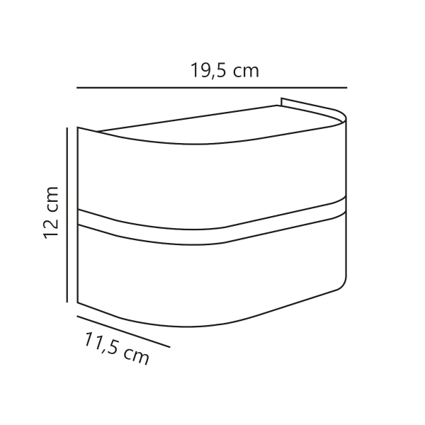 Półokrągła lampa ścienna Sibelis 2418311003 zewnętrzna IP44 czarna