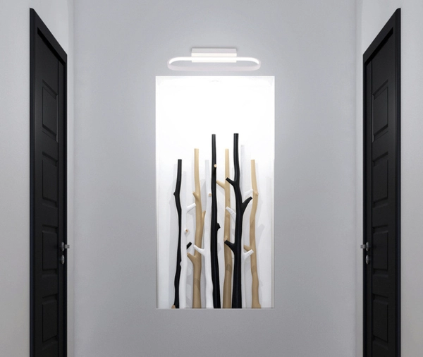 Ścienna lampa COVER 21-69801 metalowa LED 15W 4000K owalny biały