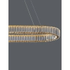 Owalna lampa wisząca Bauta crystal LED 48W 3500K glamour złota