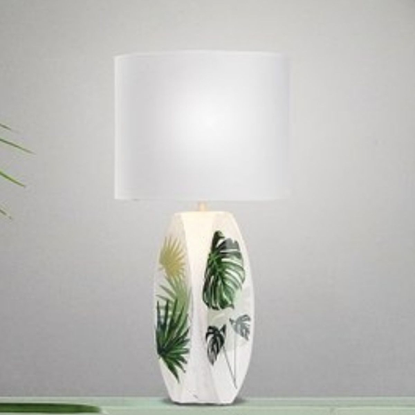 Lampka stołowa Palma 41-79978 Candellux liście do salonu białe