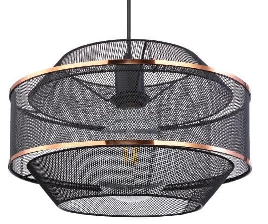 Lampa wisząca Bellona 54020H1 ażur nad stół czarny złoty