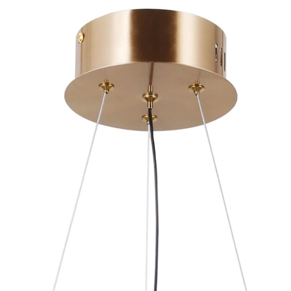 Wisząca lampa szklana Montiela PND-34374-6-HBR LED 180W 3000K złoty biały