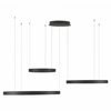 Zwisająca lampa nad stół BARI LE44317 LED 181W 3000K pierścienie czarny