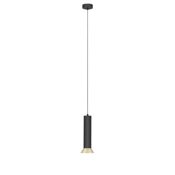 Metalowa wisząca lampa MARENZO LE45600 nad stół czarna złota