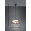 Ratanowa lampa wisząca SANDRINE R36211032 czarny naturalny