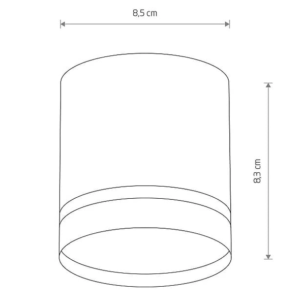 Punktowa lampa tuba Cres 10480 Nowodvorski natynkowa okrągła czarna