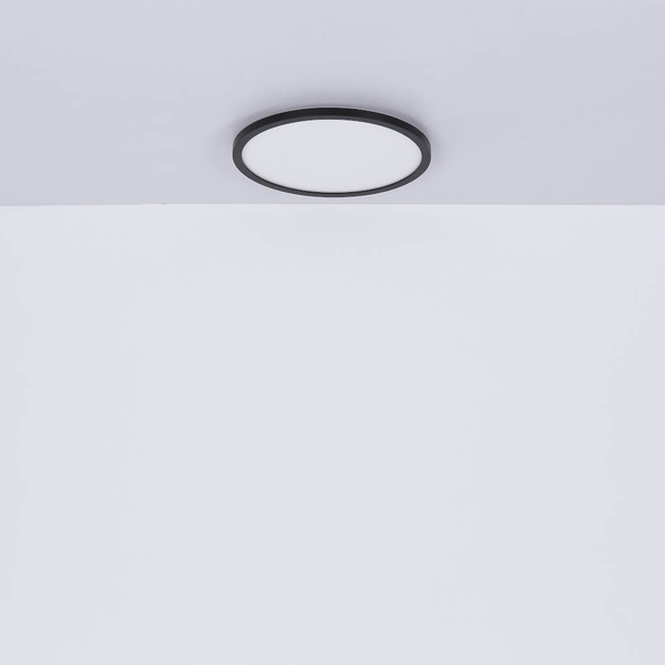 Nowoczesna LAMPA sufitowa SAPANA 41562-24B Globo okrągły plafon LED 24W 3000K do łazienki IP44 czarny