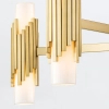 Lampa wisząca glamour Marvele MARVELE10-AB-OPAL tubki mosiądz