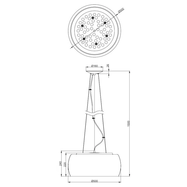 Kryształowa lampa wisząca VAPORE 311210606 Trio do salonu szklana srebrny