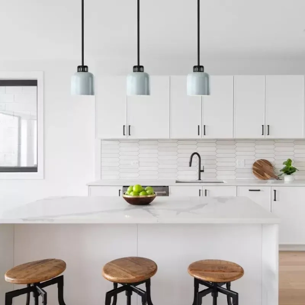 Lampa wisząca nad stół York jasnoniebieska czarna 1xE27 metalowa do kuchni ELS-YORK-MP-BLK-PB