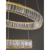 Pałacowa lampa wisząca Bauta pierścienie LED 48W 3500K złote
