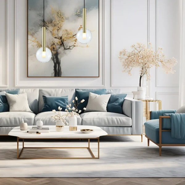 Lampa wisząca nad wyspę NIKO GOLD ML0330 do kuchni złoty