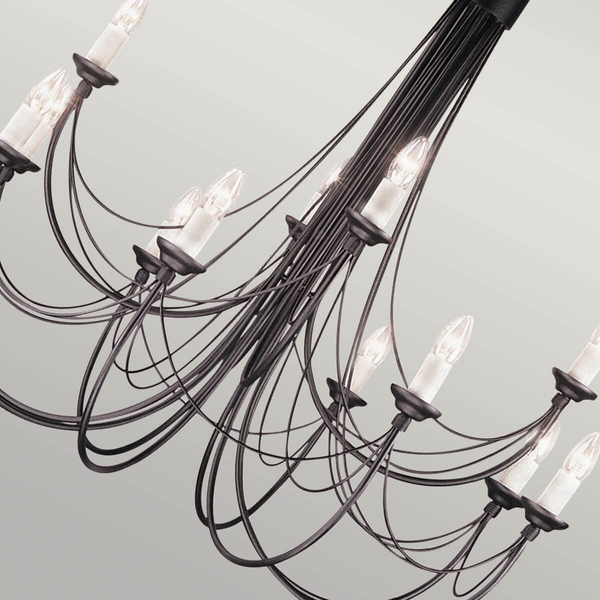 Industrialna lampa wisząca Carisbrooke CB12-BLACK Elstead metalowa czarna