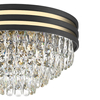 Kryształowa lampa sufitowa NAICA C0525-05A-P7D7 glamour czarna złota