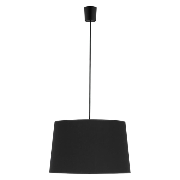 Lampa zwisowa salonowa Maja 1885 TK Lighting pojedyncza z tkaniny czarna