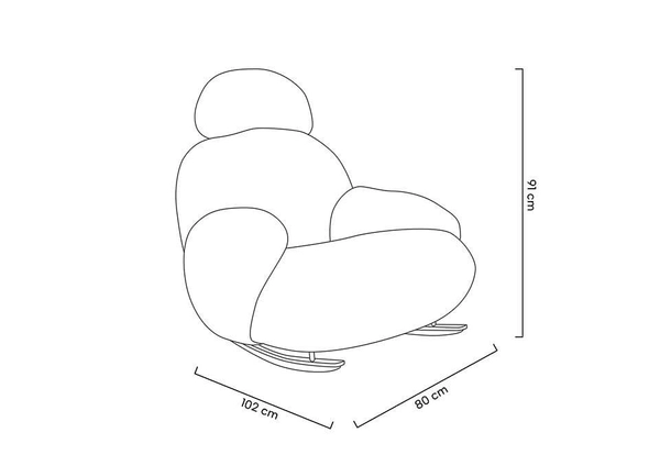 Pluszowy fotel bujany PLUSH TEDDY KH0101009574 ciemny beżowy