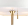 Lampa wisząca okrągła Artdeco ST-MP8872 WHITE Step z włącznikiem biała złota