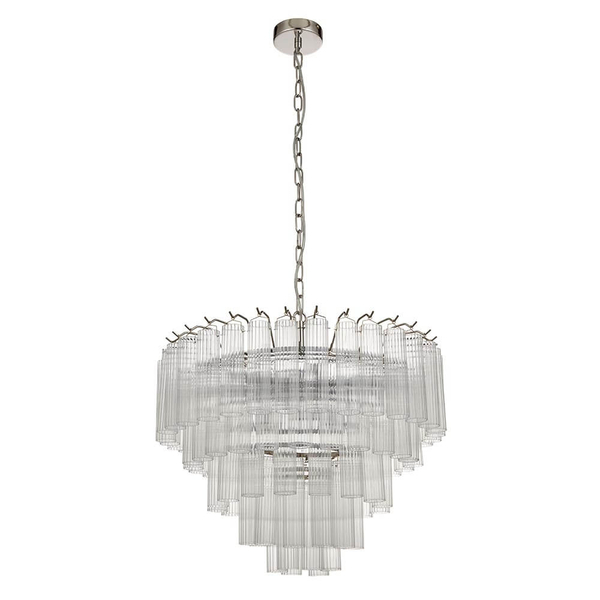 Lampa wisząca szklana Toulouse 104090 tuby nad stół nikiel