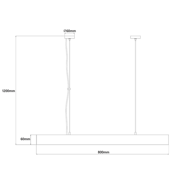 Wisząca lampa Cali LP-1301/1P M WH Smart LED 32W 3000-6000K biała
