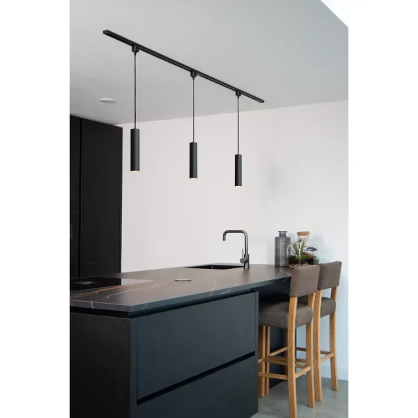 Lampa zwisająca Track 09955/01/30 Lucide do szyn ściemniana czarna
