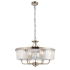 Wisząca lampa glamour L&-1102505 kryształowa mosiądz przezroczysta