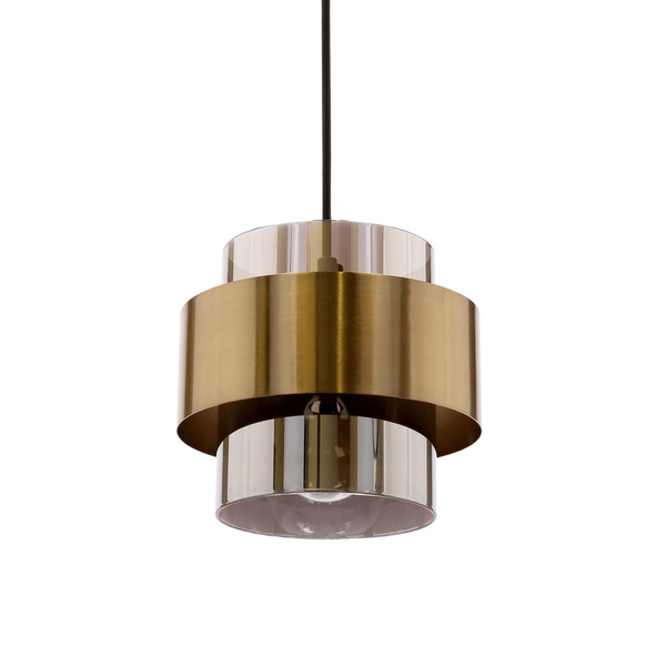 Wisząca lampa nad stół Spiega 31-09494 Candellux tuba czarna mosiądz