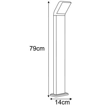 Ogrodowa LAMPA stojąca Vidar K-8148 Kaja metalowa OPRAWA zewnętrzna LED 12W 4000K outdoor IP54 czarna