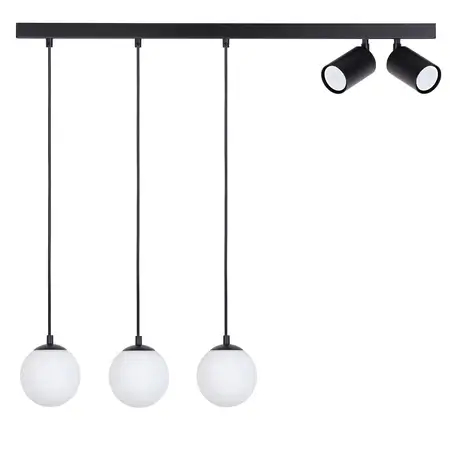 Wisząca lampa kulista Tavira 41265 do salonu tubki regulowane białe czarne
