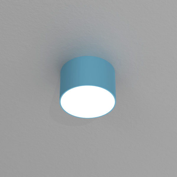 Okrągła lampa sufitowa Dixie metalowy downlight niebieski