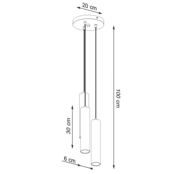 Drewniana lampa wisząca SL.1012 kaskada nad stół do jadalni