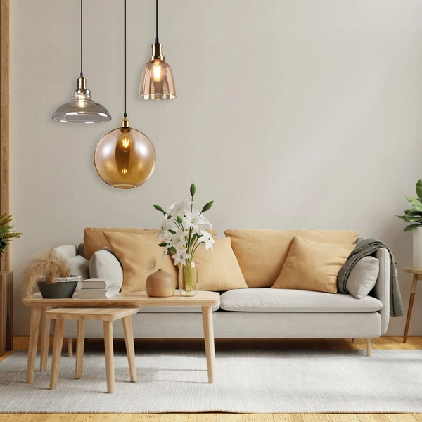 Wisząca lampa Dino R30771004 RL Light zwis bańka bursztynowa