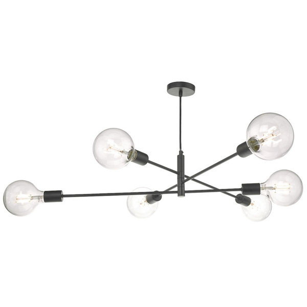 Wisząca lampa Alana ALA0622 Dar Lighting molekuły sticks czarne