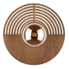 Naturalna ścienna lampa Lunar Wood 11014 okrągła drewniana brązowy