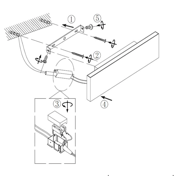 Ścienna listwa pokojowa TERMINUS DL942225172 LED 12W grafitowa prostokątna