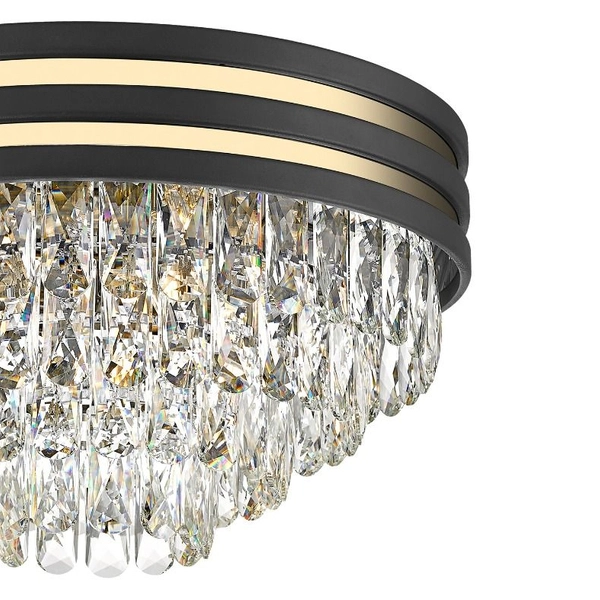 Kryształowa lampa sufitowa NAICA C0525-05A-P7D7 glamour czarna złota