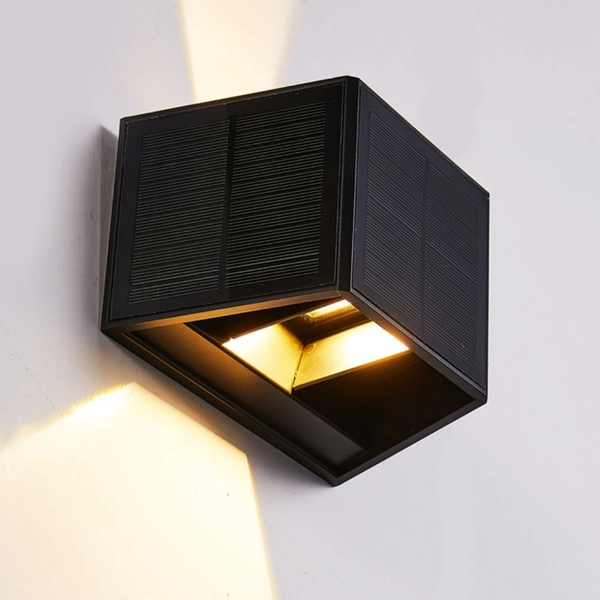 Solarny kinkiet Wings EKO9097 Ekolight LED 2W 3000K zewnętrzny IP54 czarny