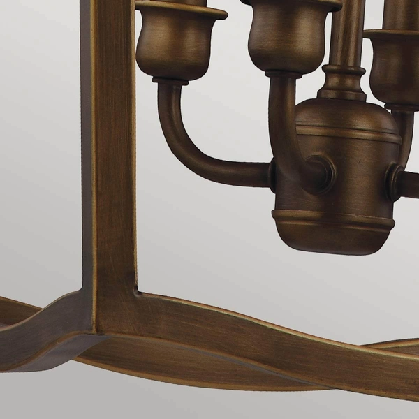 Wisząca lampa nad stół Yarmouth FE-YARMOUTH-4P metalowa mosiądz