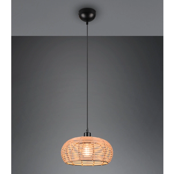 Zawieszana lampa INGA 312200136 Trio koszyk pleciona ratan brązowy