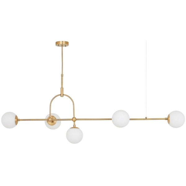 Lampa wisząca L&-191893 Light& art deco kule szklane mosiądz biały