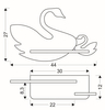 Dziecięca lampa ścienna SWAN 21-75598 LED 5W 4000K łabędzie różowe białe