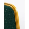 Krzesło do jadalni HEKATE zielone złote KH1501100391 wys. 93,5 cm tkaninowe