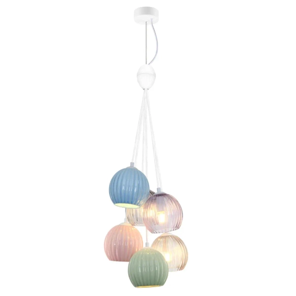 Dziecięcy żyrandol balon Cases PND-94794-6B-MLTI kolorowy