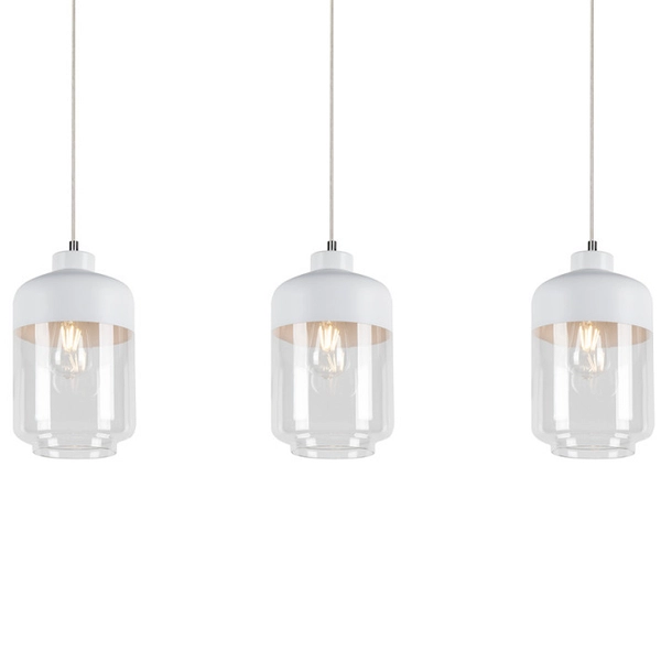 Skandynawska lampa wisząca AMARETTO 15800302 szklana przezroczysty biały