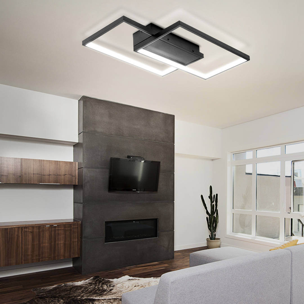 Dekoracyjna lampa sufitowa 144 Domeno LED 48W 3000K-6000K czarna