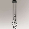 Industrialna LAMPA wisząca FUROKU 7952 Shilo regulowana OPRAWA metalowe reflektorki LED 36W 3000K zwis czarne